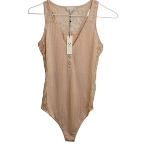 Fleur du Mal Blush Lace‎ Bodysuit